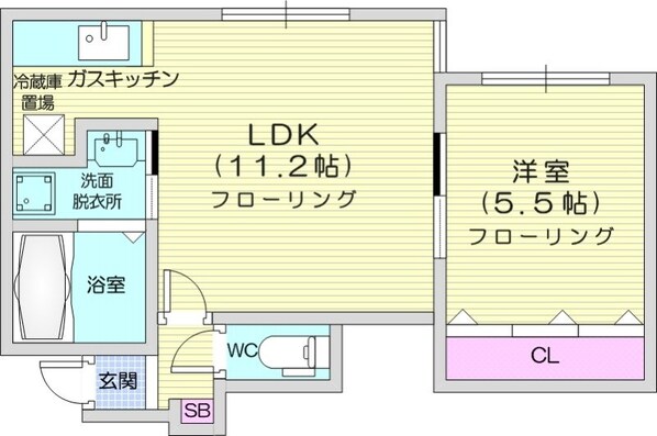 北２４条駅 徒歩12分 1階の物件間取画像